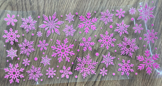 Pink snowflakes