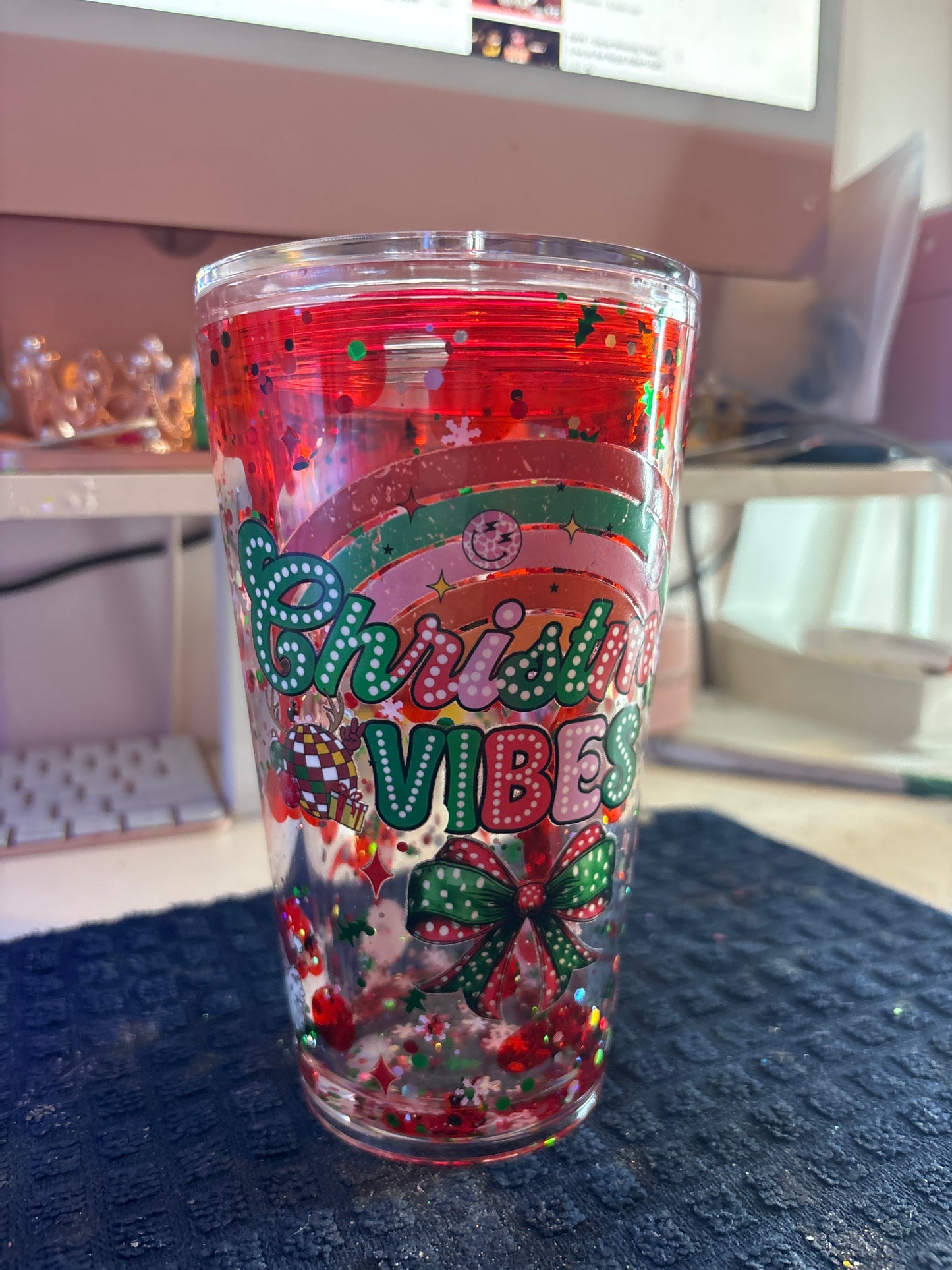 Lava lamp Christmas cup