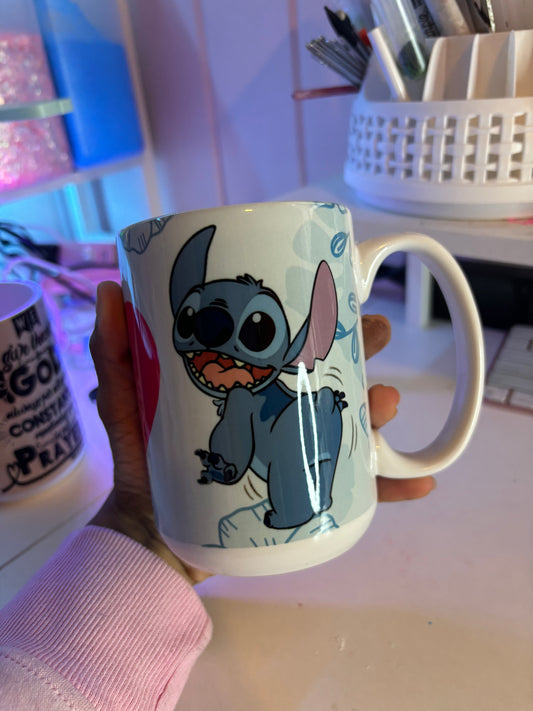 Stitch and angel mug